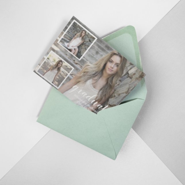 Moderne Ankündigung des 3-Foto-Abschlusses (Von Creator hochgeladen)