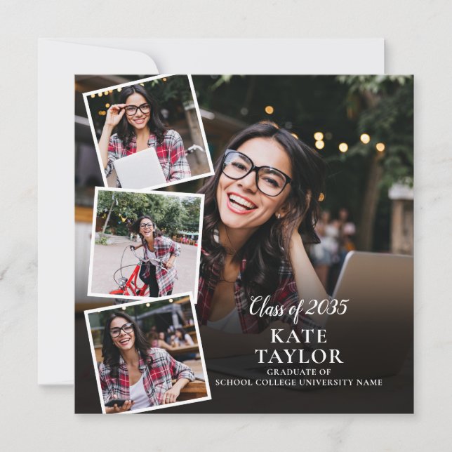 Moderne Ankündigung des 5-Foto-Abschlusses (Vorderseite)