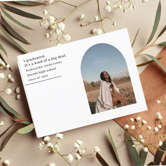 Moderne Ankündigung des Abschlusses "Minimal Arch  Postkarte (Von Creator hochgeladen)