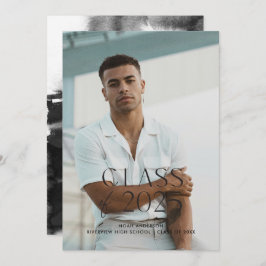 Moderne Ankündigung des Abschlusses "Simple Black 