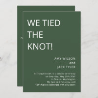 Moderne Ankündigung einer Grüne Hochzeit