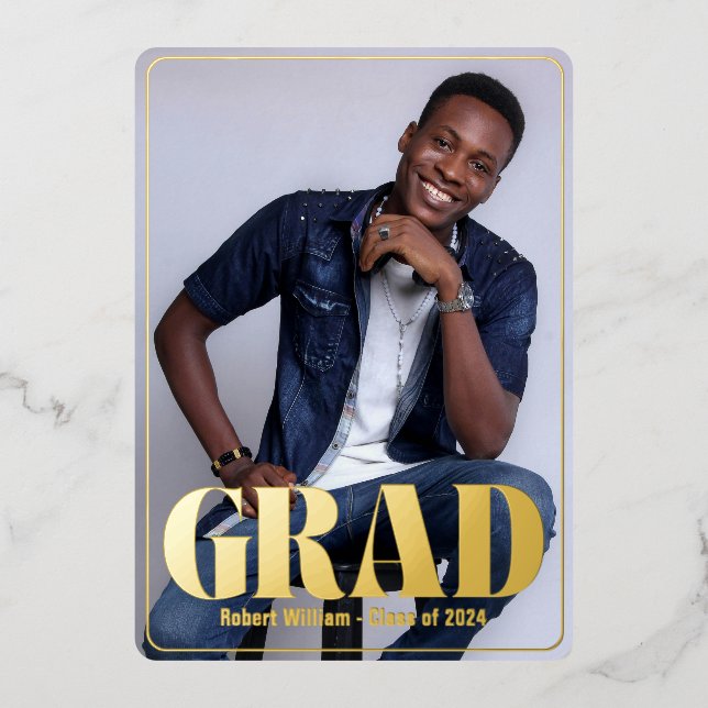 Moderne Ankündigung & Graduierung Party Einladung (Vorderseite)