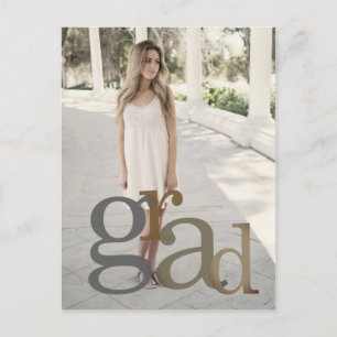 Moderne Ankündigung im neutralen Ton für das Absch Postkarte