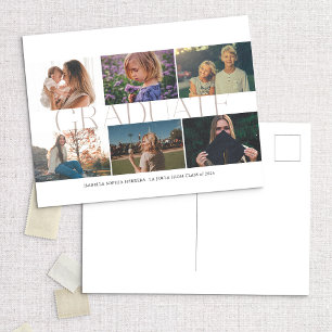 Moderne Ankündigung mehrerer Foto (damals/Jetzt) Postkarte