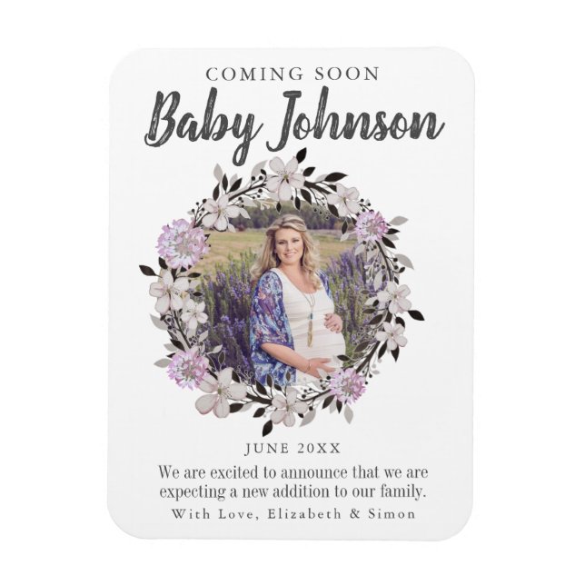 Moderne Ankündigung von Blumenkohl-Foto Magnet (Vertikal)