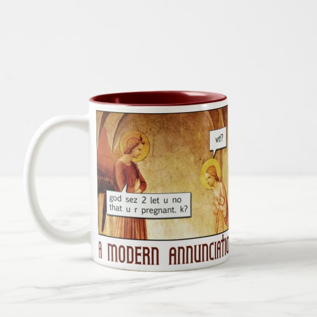 Moderne Ankündigungs-Kaffee-Tasse Zweifarbige Tasse (Links)