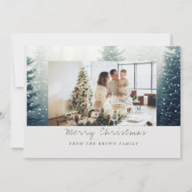 Moderne anpassbare Familienfoto-Weihnachtskarte