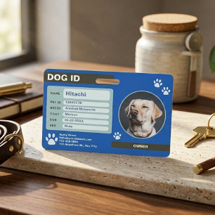 Moderne anpassbare Hundemarke mit Foto Ausweis