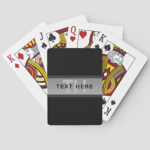 Moderne anpassbare mehrschichtige Texte Schwarz Spielkarten