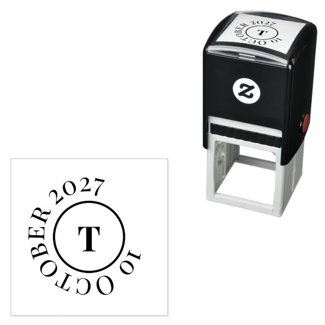 Moderne, anpassbare Monogramm-Paarvorlage   Permastempel (Beispiel)