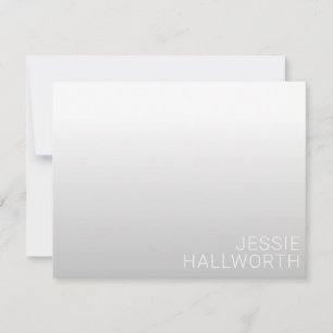 Moderne anpassbare Name Grauer Gradient Dankeskarte