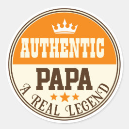 Moderne Anpassung des schwarzen und orangen Vatert Runder Aufkleber