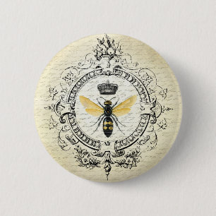 MODERNE ANTIKE französische Königinnenbiene Button