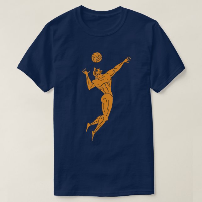 Moderne antike Olympianer Volleyball Dark T-Shirt (Design vorne)