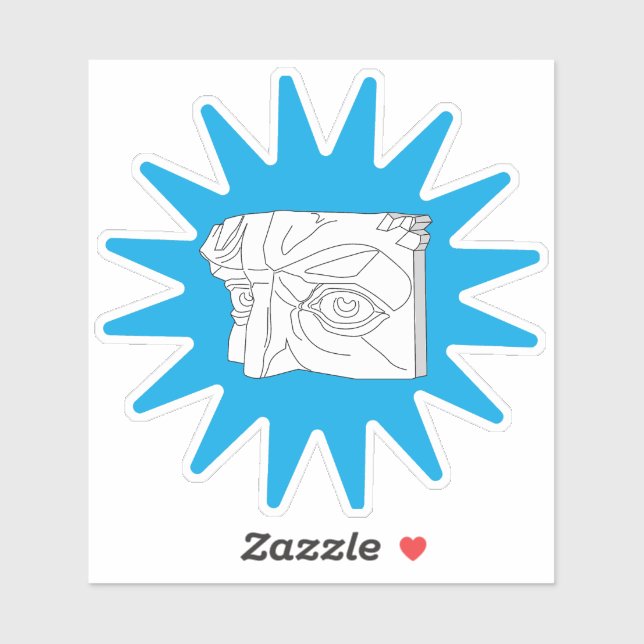 Moderne antike Skulptur. Aufkleber (Blatt)