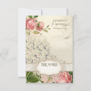 Moderne Antike Spitze Tee gefärbte Hortensie und R Einladung