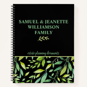 Moderne Anwesen-Planung für die Familie LeafySpira Notizbuch