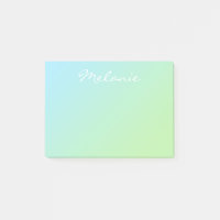 Moderne Aqua-Blau-Grün-Ombre-Schrift