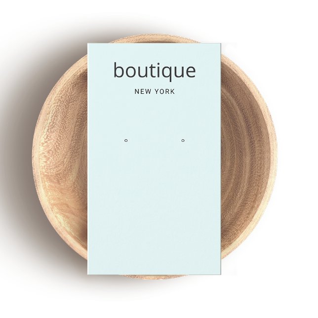 Moderne Aqua Blue Long Earring Display Card (Von Creator hochgeladen)