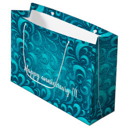 Moderne Aqua Blue Trendy Große Geschenktüte