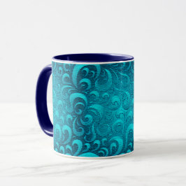 Moderne Aqua Blue Trendy Tasse