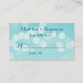 Moderne Aqua Blue Wedding Platzkarten
