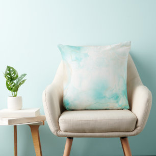 Moderne Aqua Gold Alkohol Am Meer Kissen