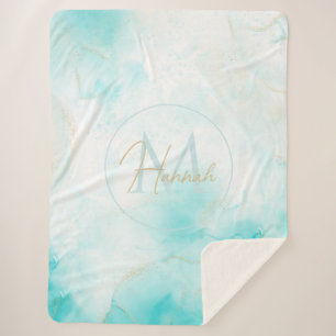 Moderne Aqua Gold Alkohol Am Meer Sherpadecke