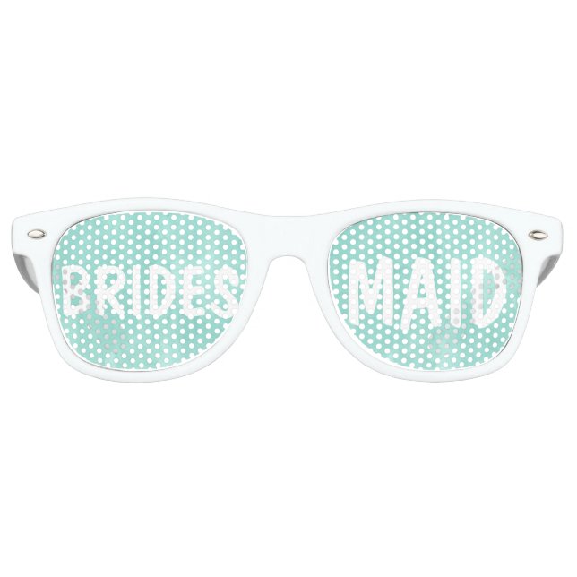 Moderne Aqua-grüne Aquarell Bridesmaid Partybrille (Vorderseite)