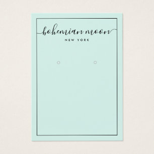 Moderne aqua- und schwarz-geschriebene Ohrsichtkar