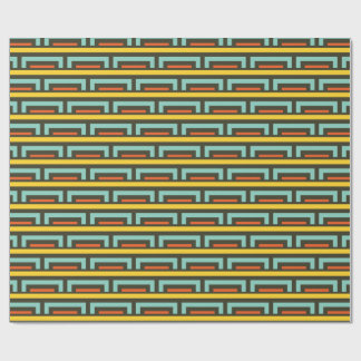 Moderne Aqua- und Senfgeometrische Geschenkpapier