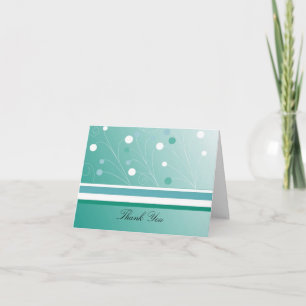 Moderne Aquamarine Dankeskarte