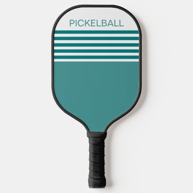 Moderne Aquamarine Geometrie Pickleball Schläger (Vorderseite)