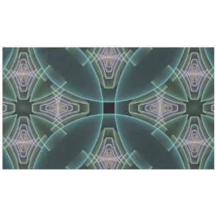 Moderne Aquamarine geometrische Fraktal-Grafik Tischdecke