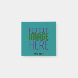 MODERNE, AQUAMARINE GRÜNE BILDTEXTVORLAGE POST-IT KLEBEZETTEL