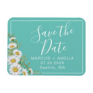 Moderne Aquamarine und weiße Milchprodukte Save th Magnet