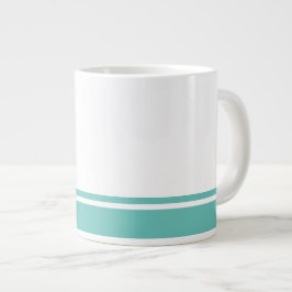 Moderne, Aquamarine Unterruderstreifen mit weißem  Jumbo-Tasse
