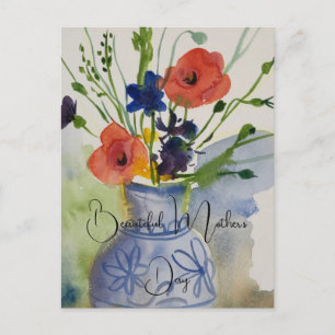 Moderne Aquarell-Blume Postkarte