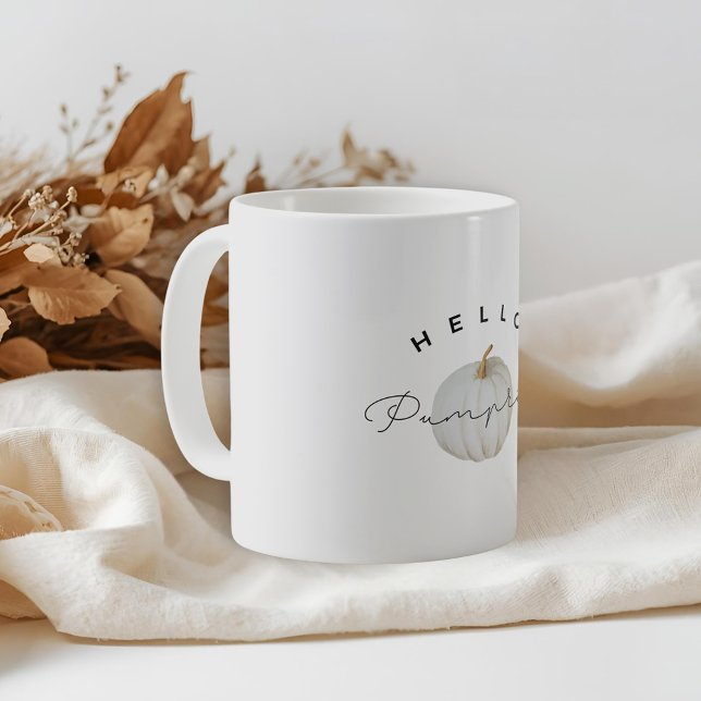 Moderne Aquarell-Hallo Kürbis Kaffeetasse (Von Creator hochgeladen)