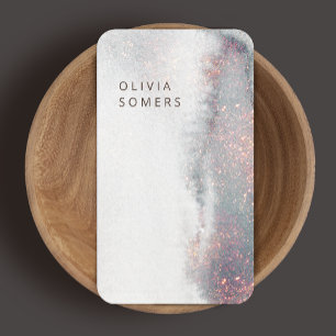 Moderne Aquarell Rose Gold Glitzer Visitenkarte