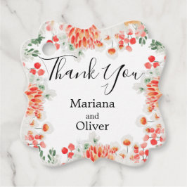 Moderne Aquarell-Wildblumen Trendfarben Geschenkanhänger