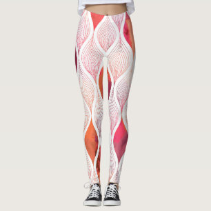 Moderne Aquarellblätter, nahtlose Muster. Leggings