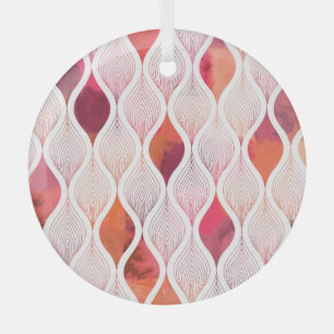 Moderne Aquarellblätter, nahtlose Muster. Ornament Aus Glas