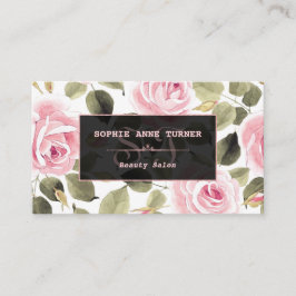 Moderne Aquarellblume Rose Gold Makeup Terminkarte