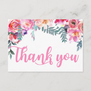 Moderne Aquarellblume Vielen Dank Dankeskarte