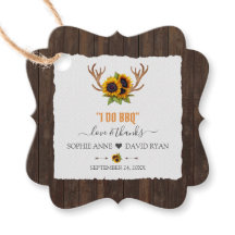 Moderne Aquarellblumen Antlers Wood I DO GRILLEN