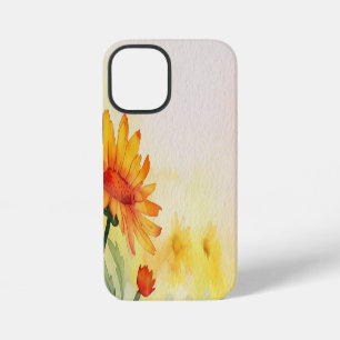 Moderne Aquarellblumen & personalisiertes Bild iPhone 12 Mini Hülle