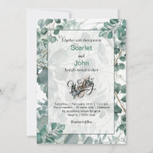 Moderne Aquarellbrunnen-Eukalyptus-Hochzeit