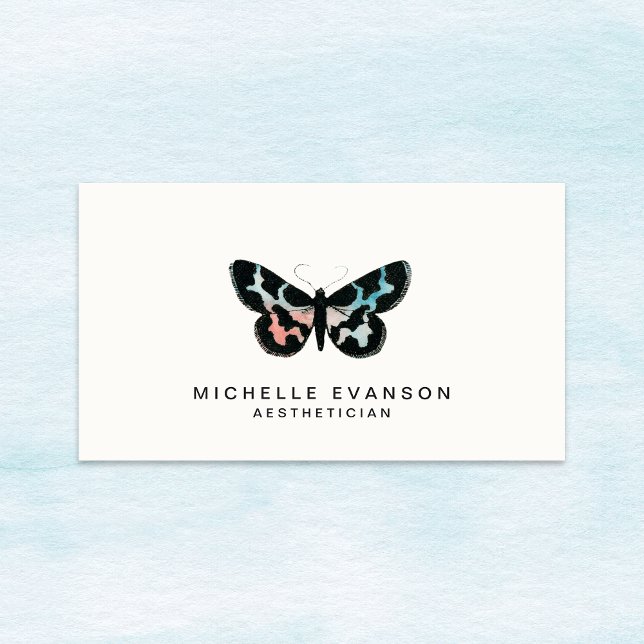 Moderne Aquarellbutterfly Elegantes Logo Visitenkarte (Von Creator hochgeladen)
