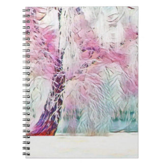Moderne Aquarelldarstellung farbiger verschneiter Notizblock